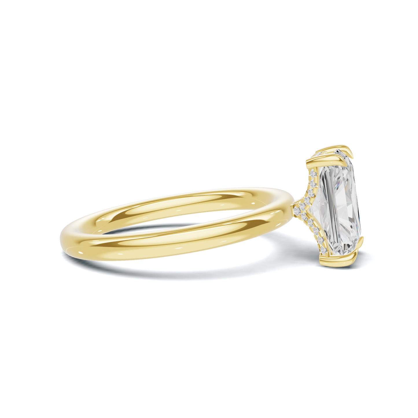 Sleek Hidden Halo Ring