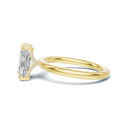 Sleek Hidden Halo Ring