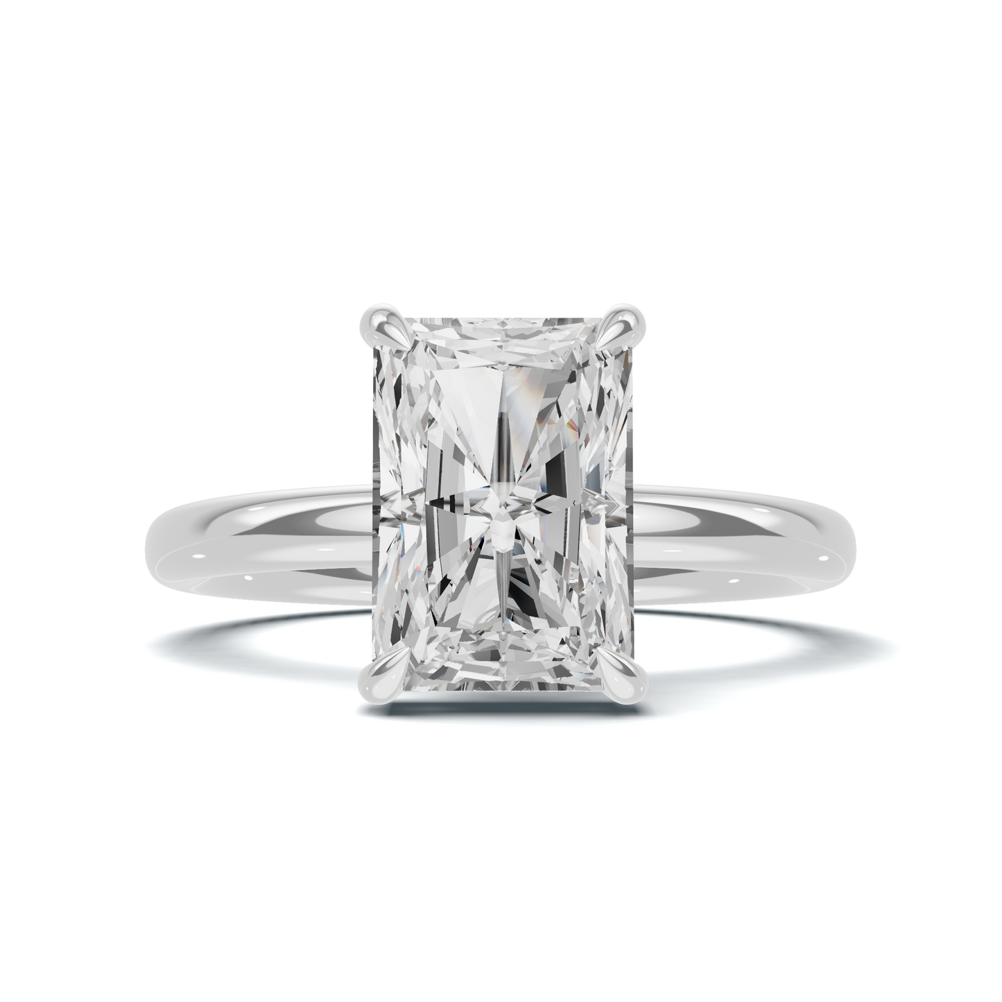 Sleek Hidden Halo Ring