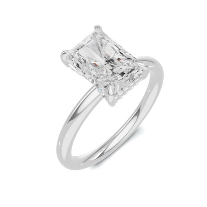 Sleek Hidden Halo Ring
