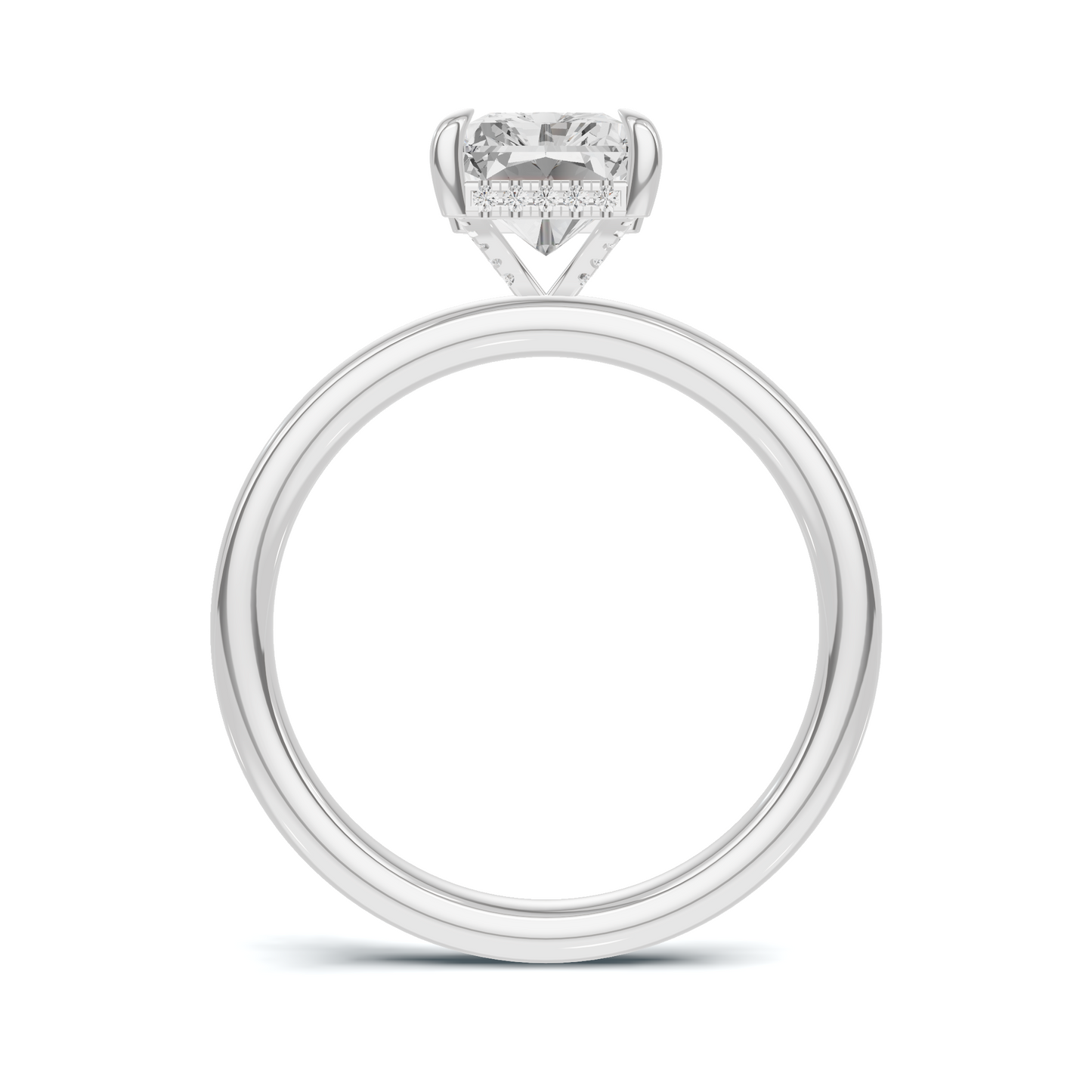 Sleek Hidden Halo Ring