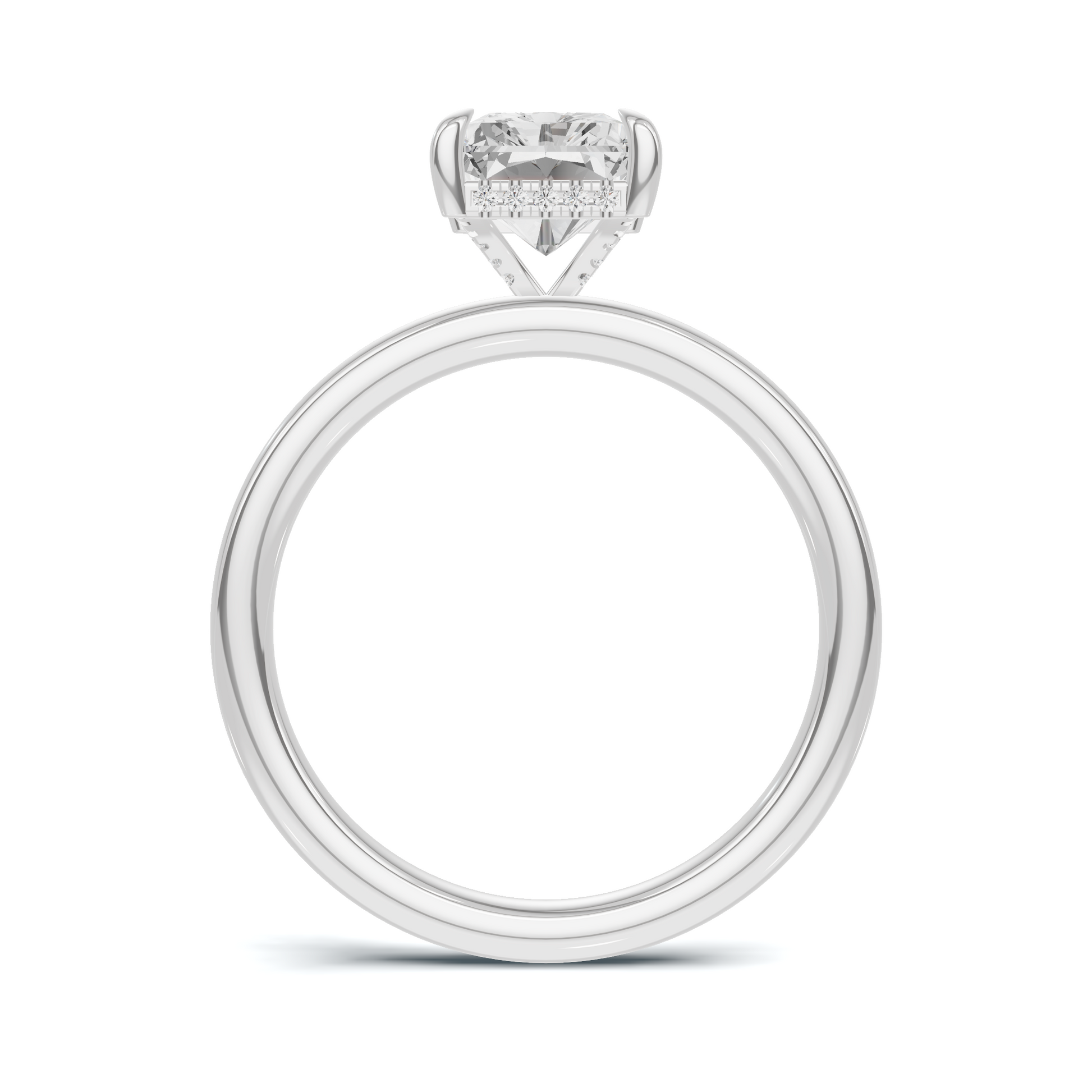 Sleek Hidden Halo Ring