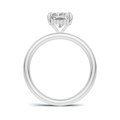 Sleek Hidden Halo Ring