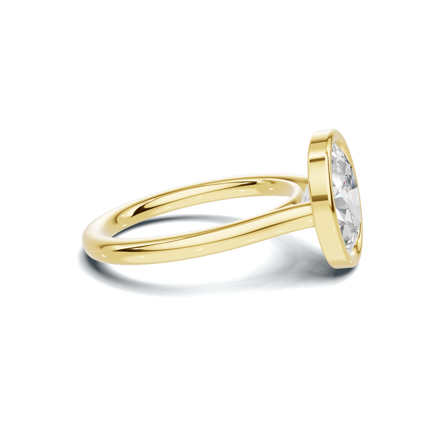 Sleek Modern Bezel Ring
