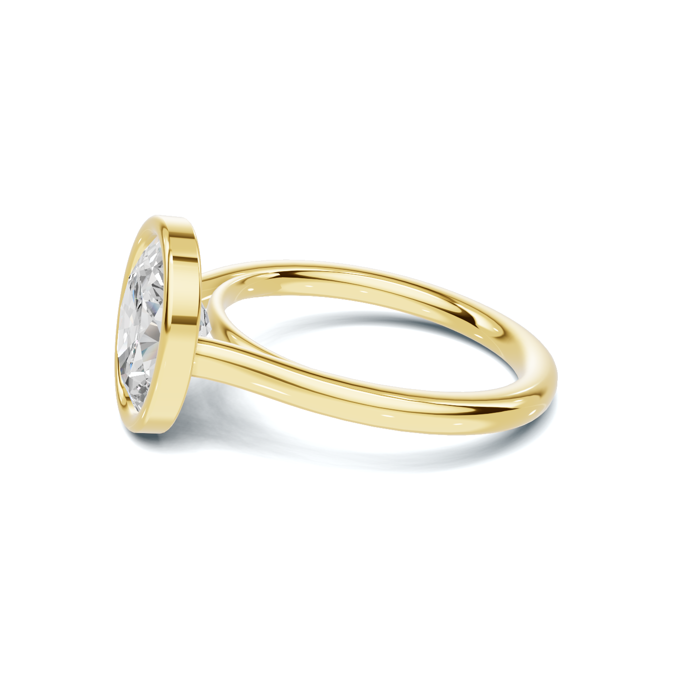 Sleek Modern Bezel Ring