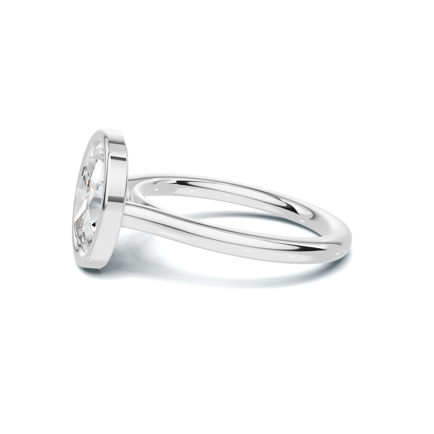 Sleek Modern Bezel Ring