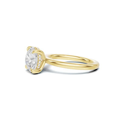 Solitaire Basket Ring