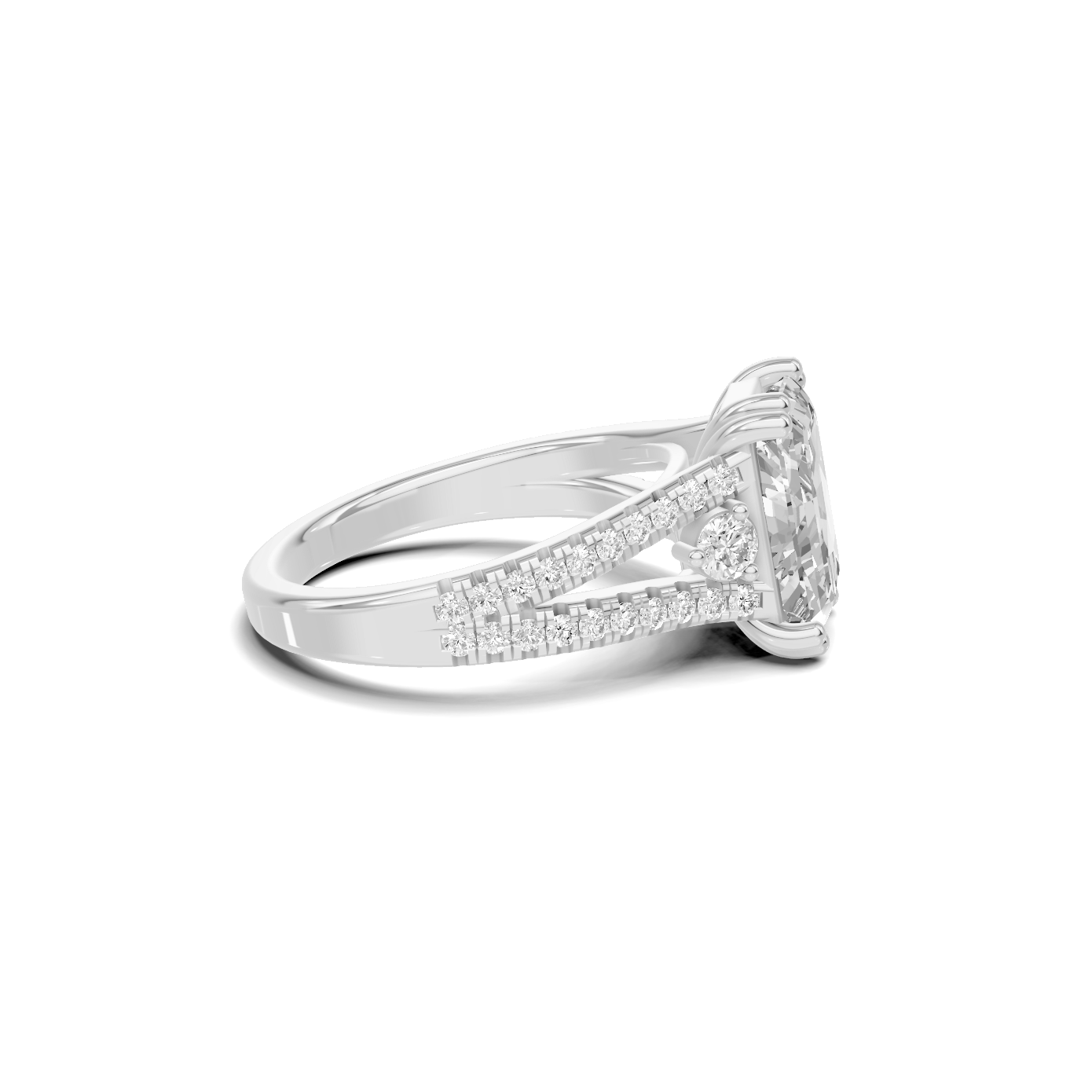 Split Shank Accent Ring