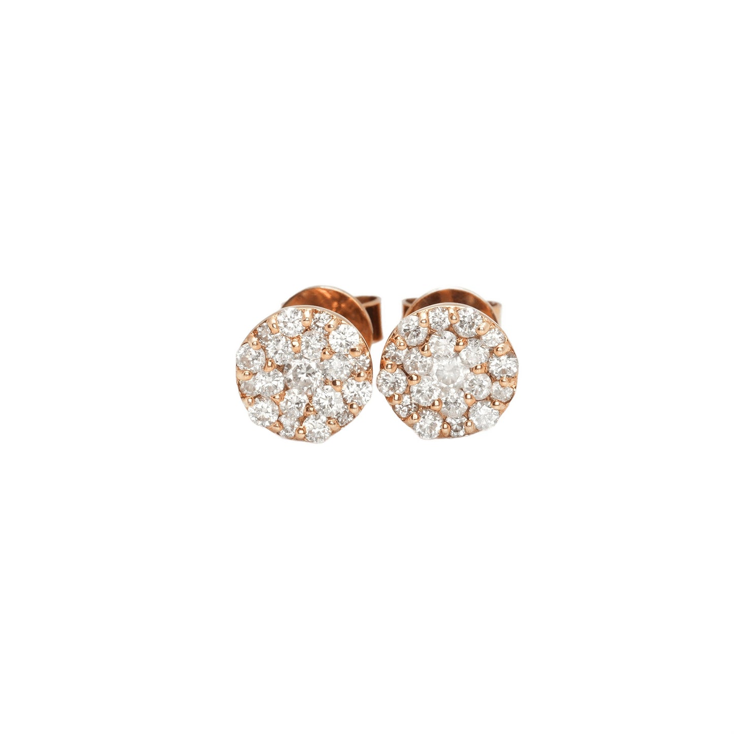 14k Rose Gold Lab Diamond Stud Earrings 0.30TCW