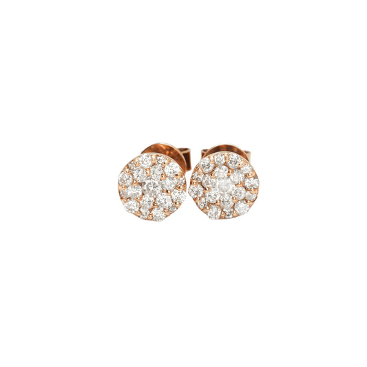 14k Rose Gold Lab Diamond Stud Earrings 0.30TCW
