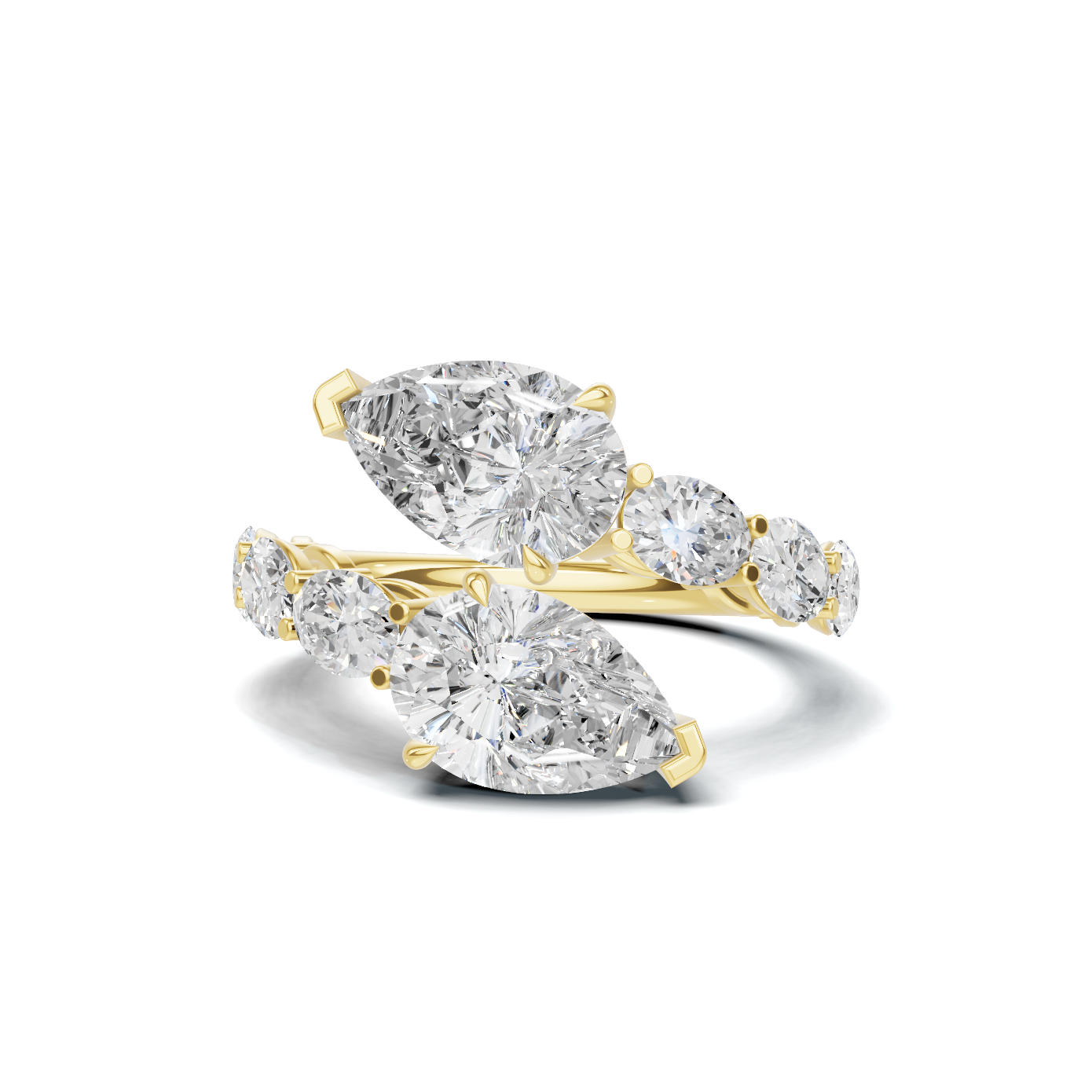 Stunning Teardrop Cluster Ring