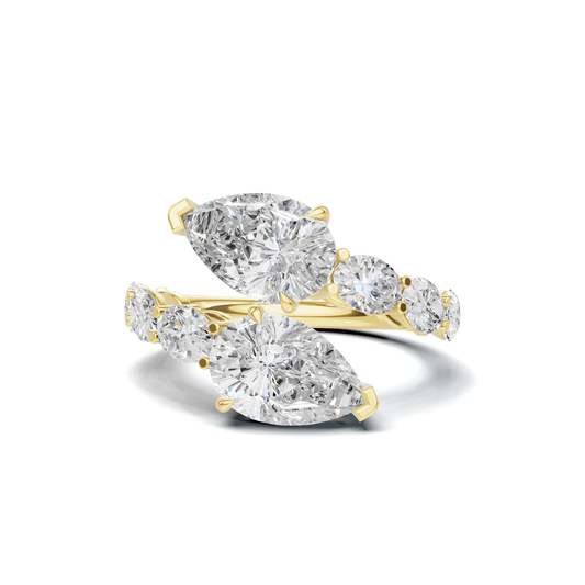 Stunning Teardrop Cluster Ring