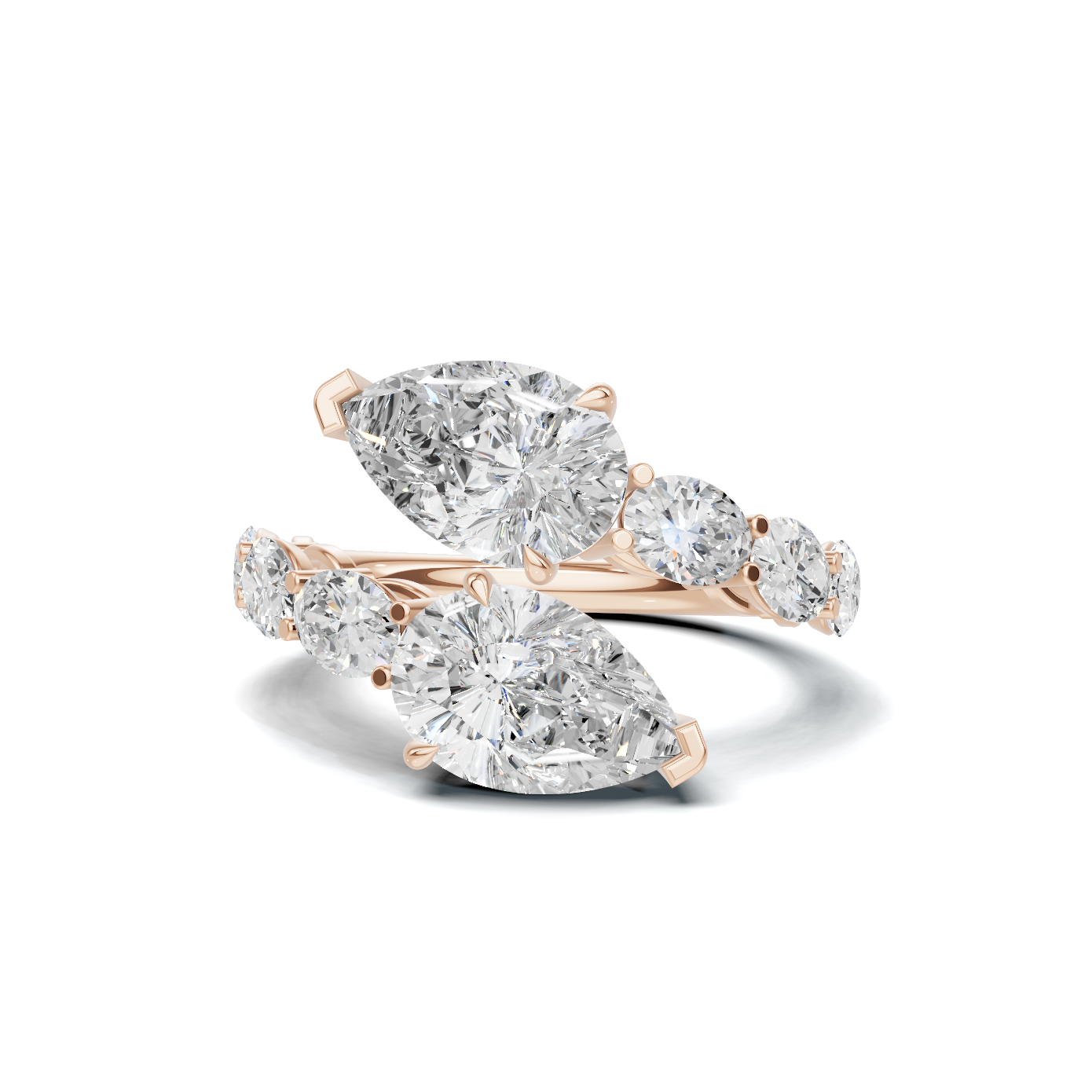 Stunning Teardrop Cluster Ring