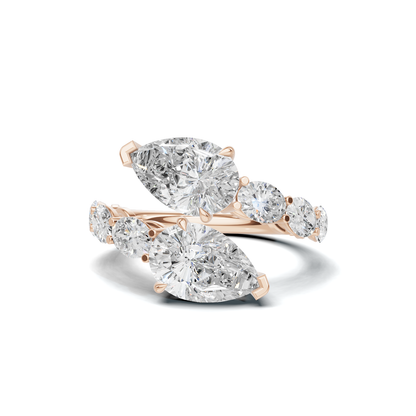 Stunning Teardrop Cluster Ring