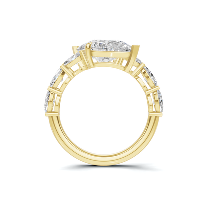 Stunning Teardrop Cluster Ring