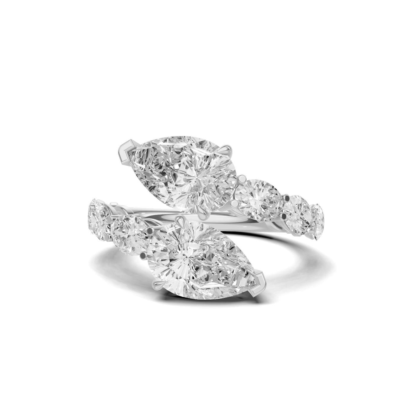 Stunning Teardrop Cluster Ring
