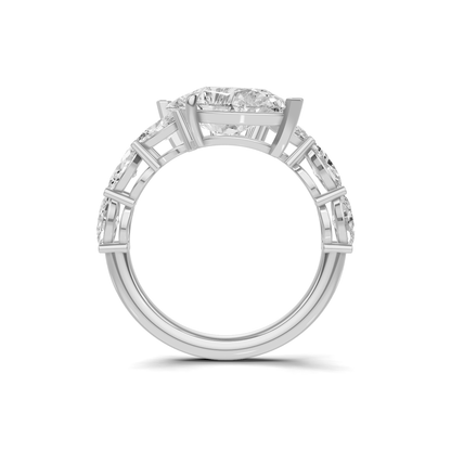 Stunning Teardrop Cluster Ring