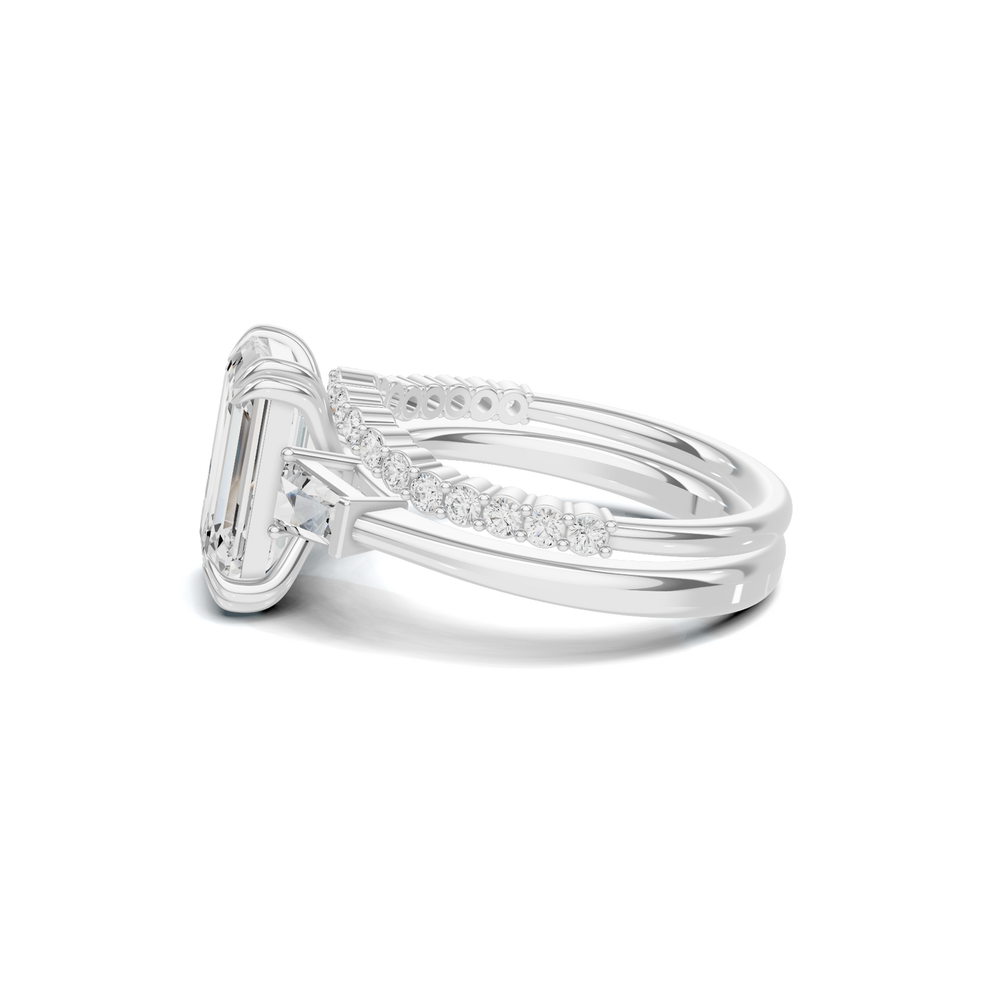 Tapered Baguette Accent Ring
