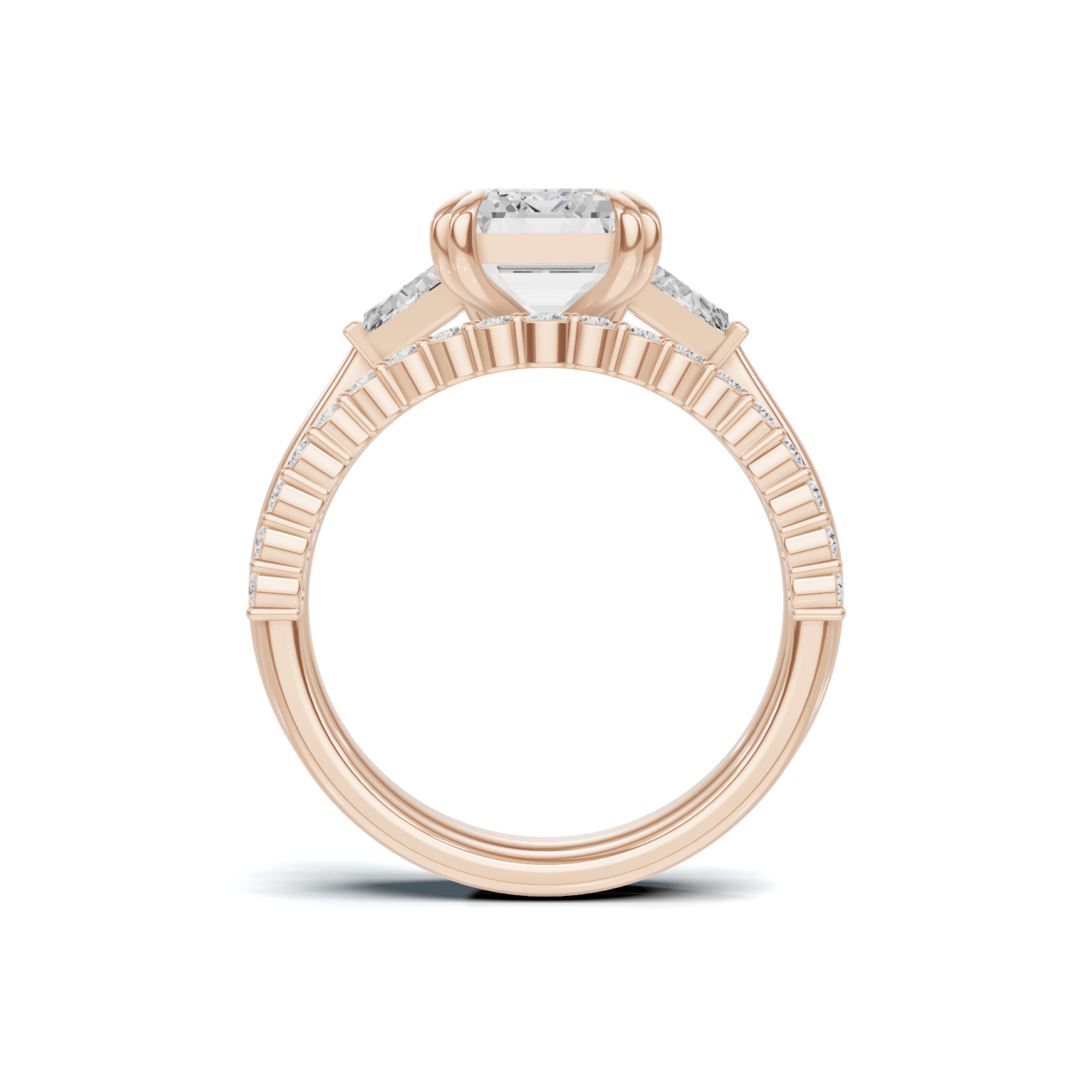 Tapered Baguette Accent Ring