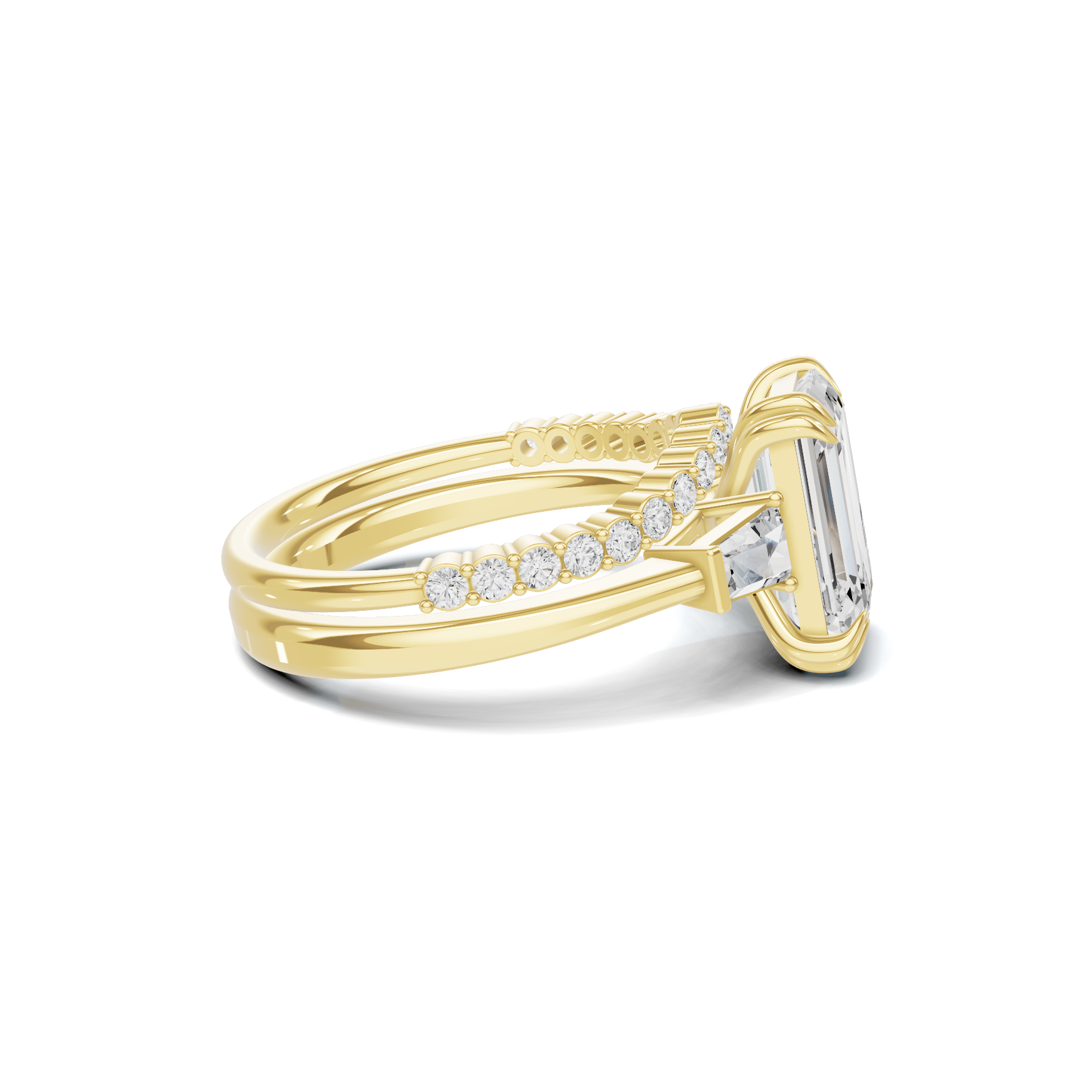 Tapered Baguette Accent Ring