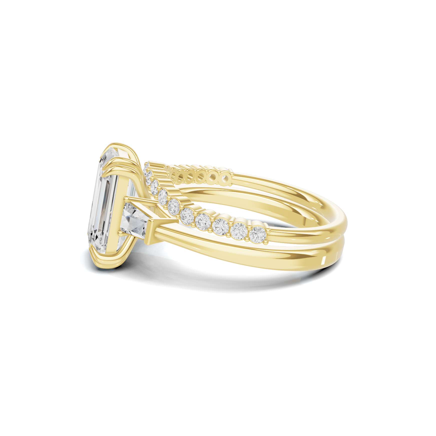 Tapered Baguette Accent Ring