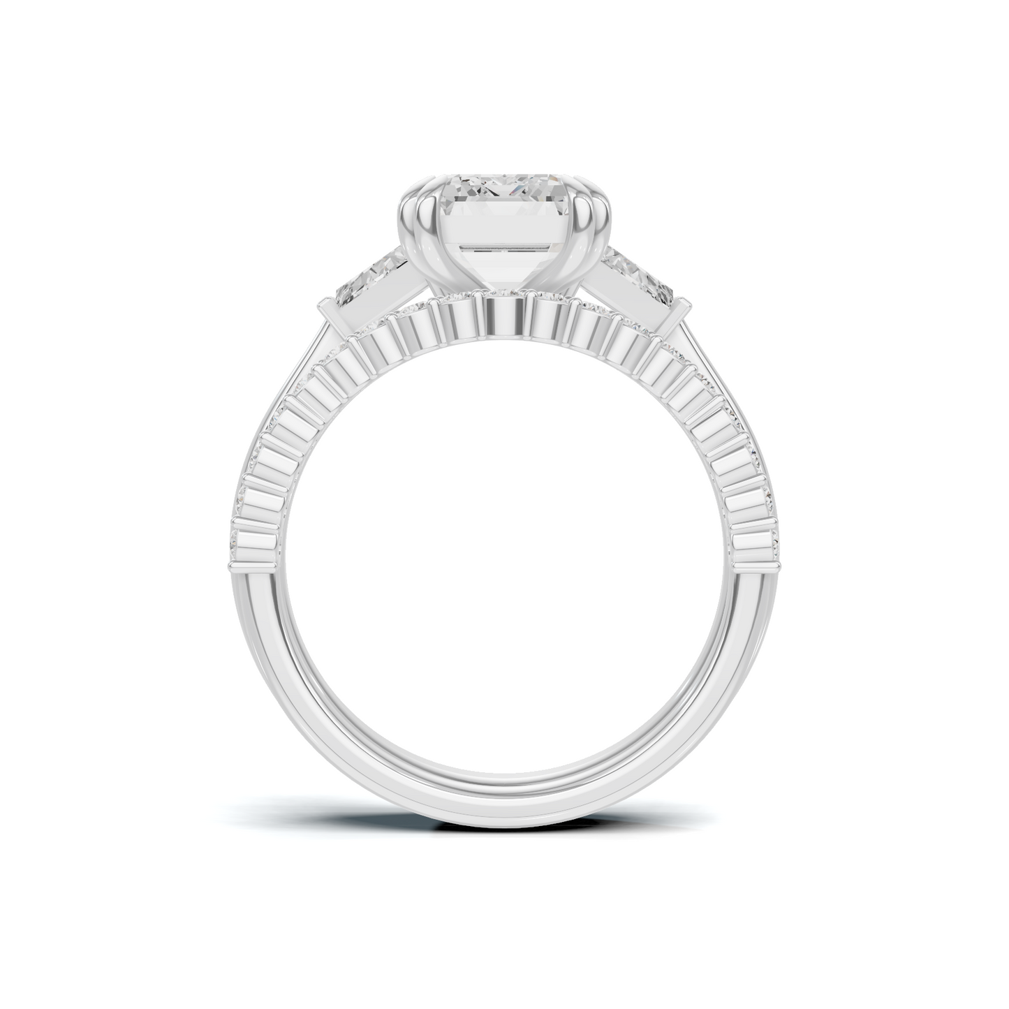 Tapered Baguette Accent Ring