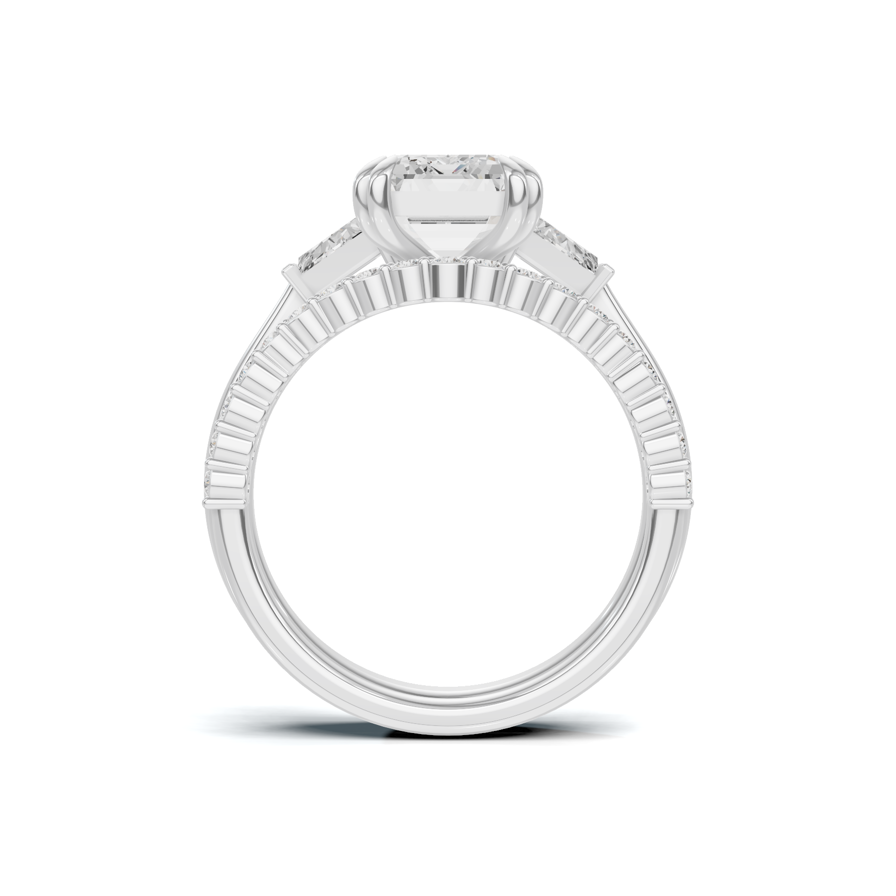 Tapered Baguette Accent Ring