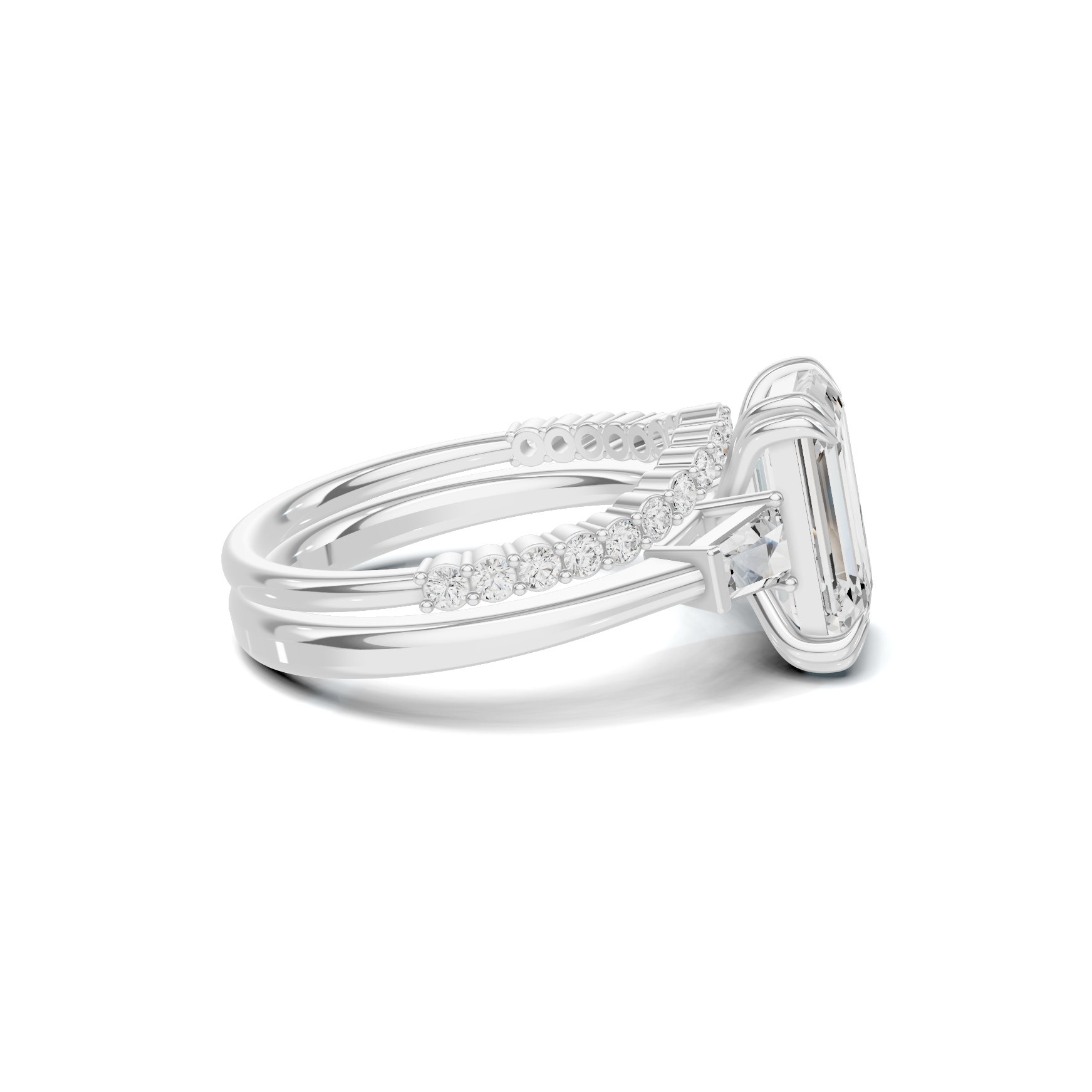 Tapered Baguette Accent Ring