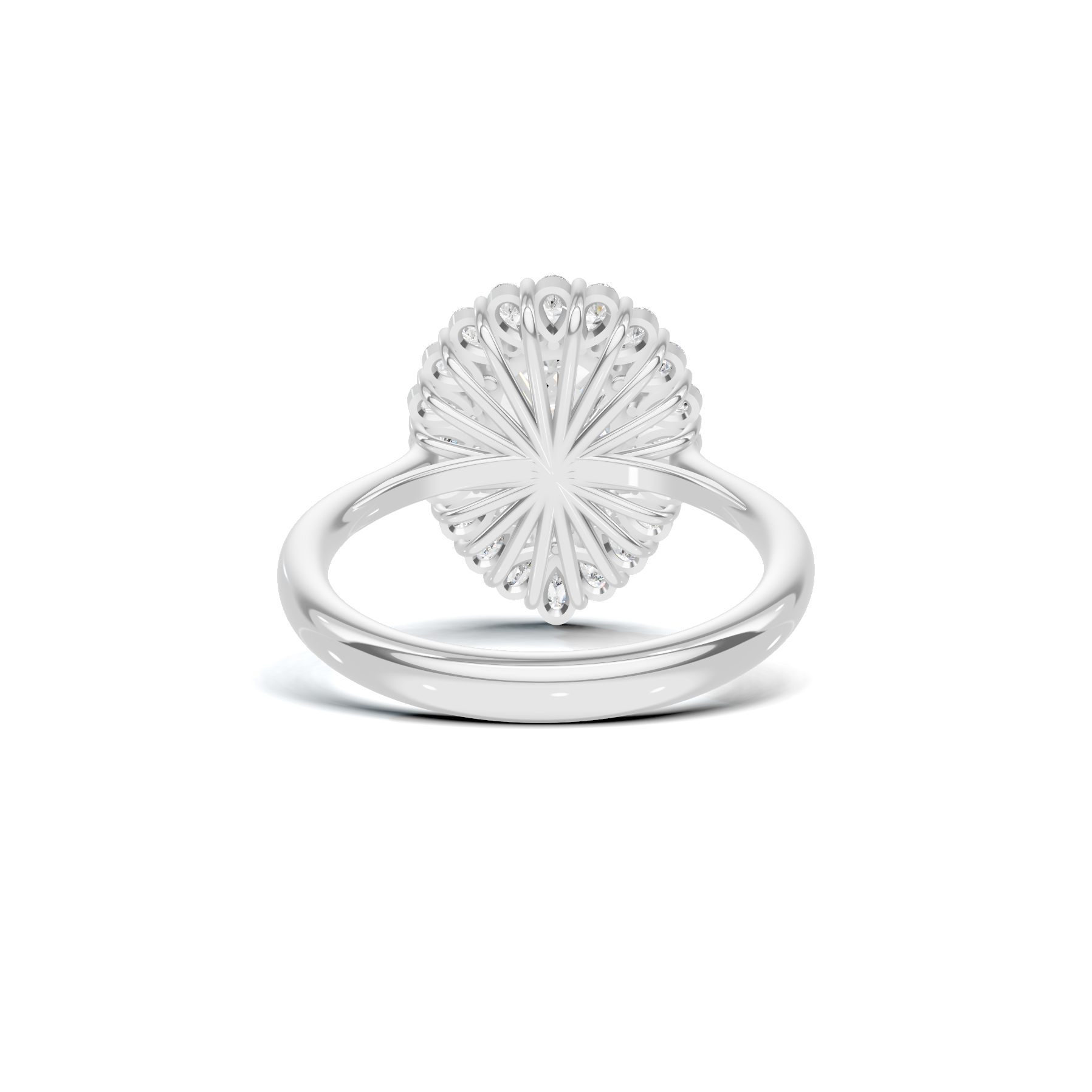 Teardrop Halo Ring