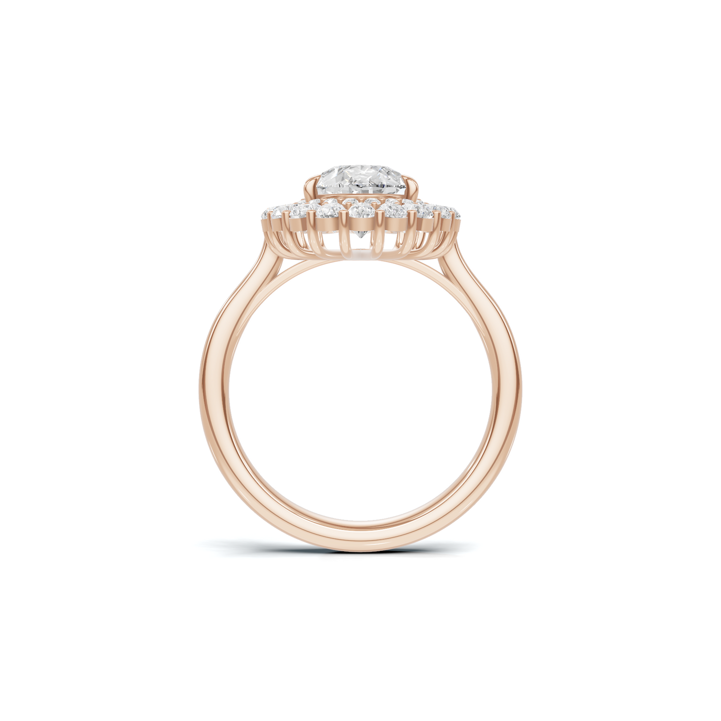 Teardrop Halo Ring
