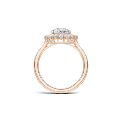 Teardrop Halo Ring
