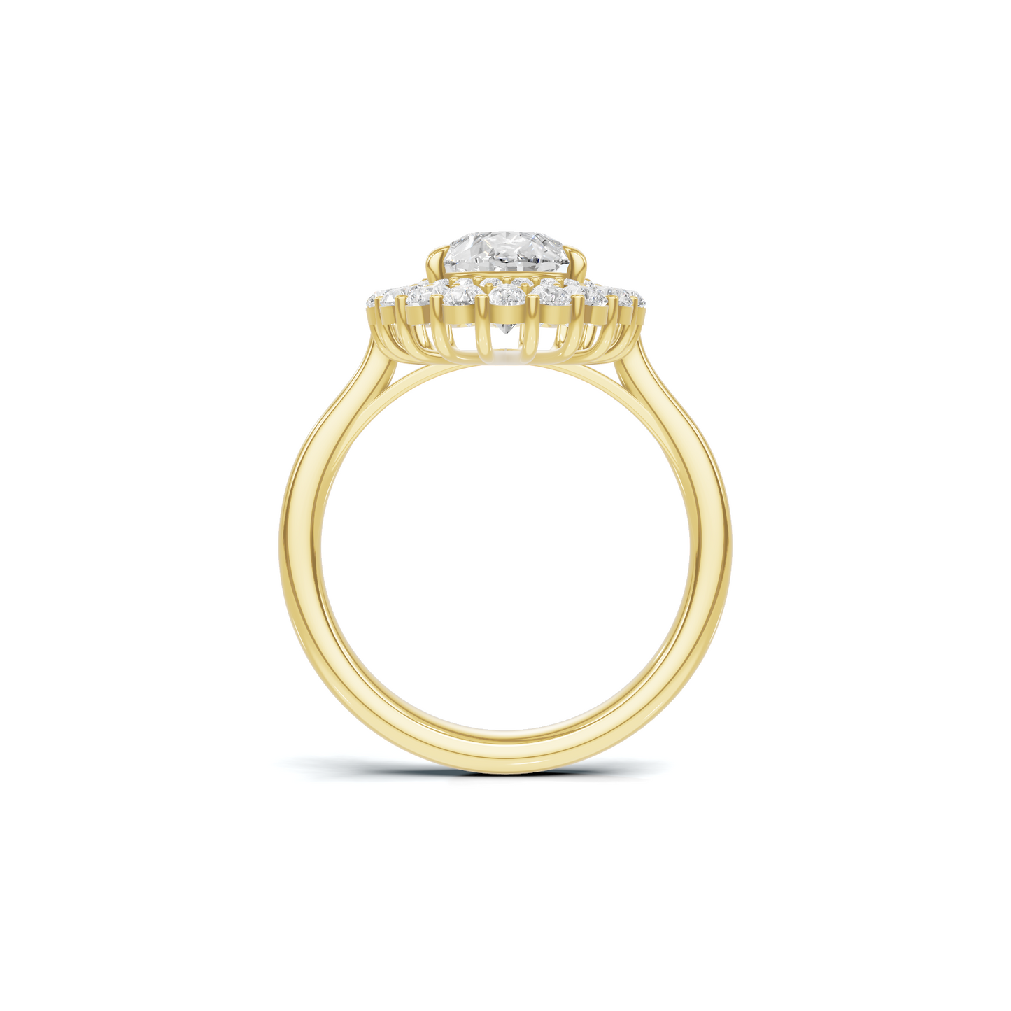 Teardrop Halo Ring