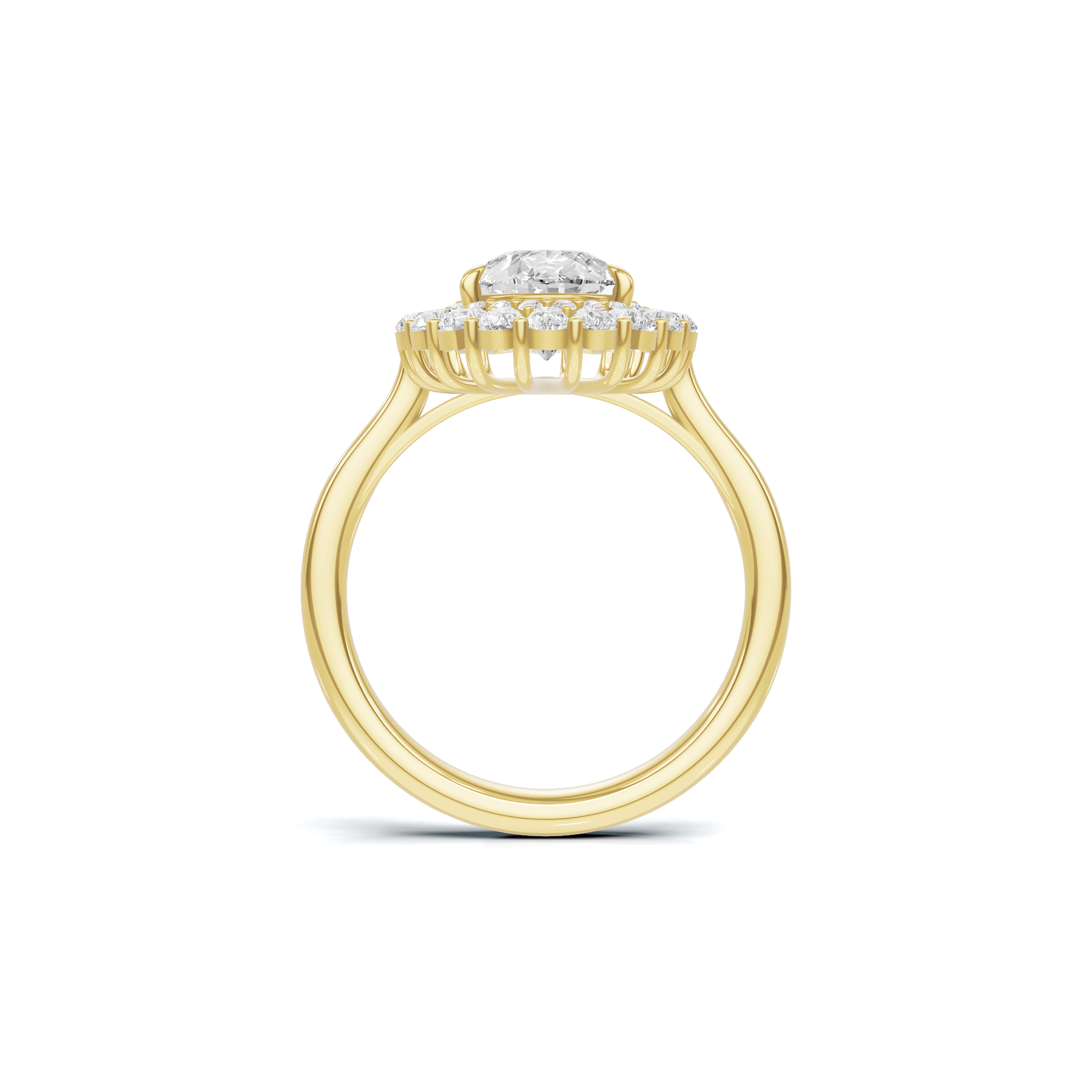Teardrop Halo Ring