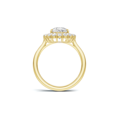 Teardrop Halo Ring
