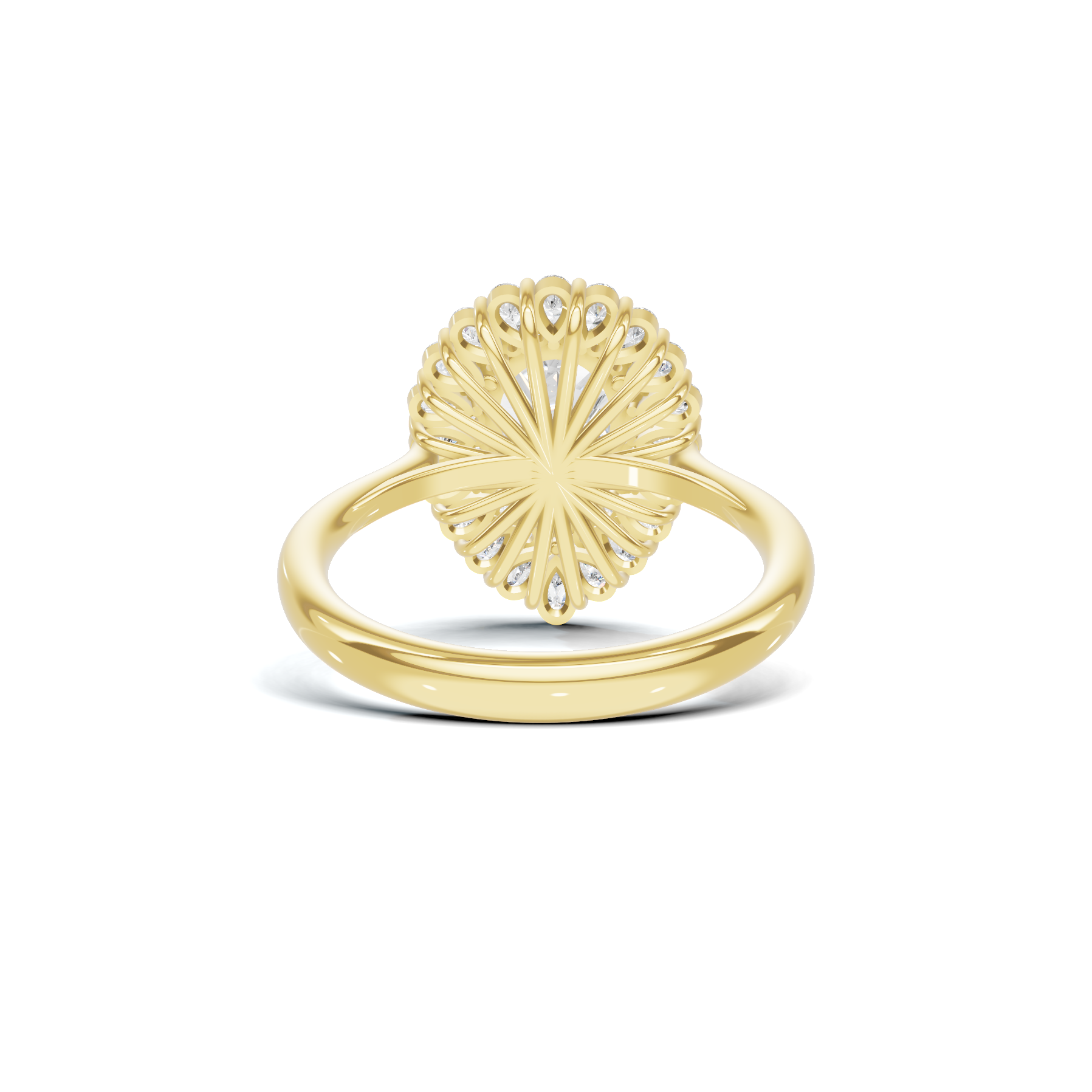 Teardrop Halo Ring