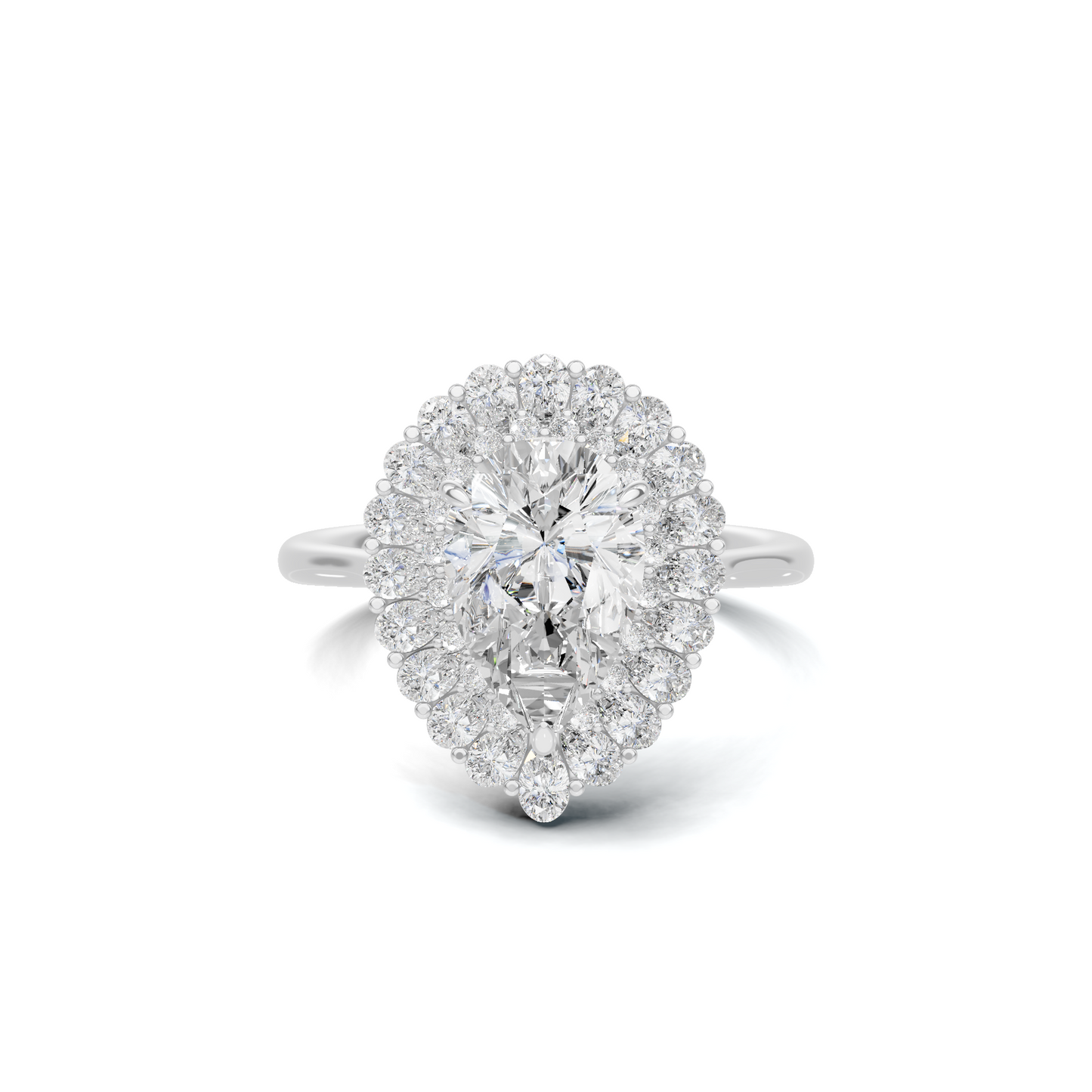 Teardrop Halo Ring