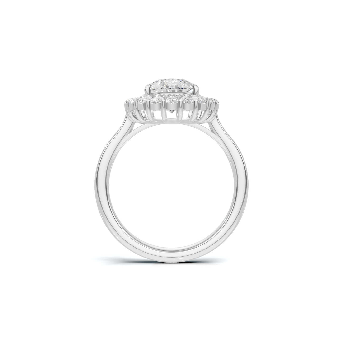 Teardrop Halo Ring