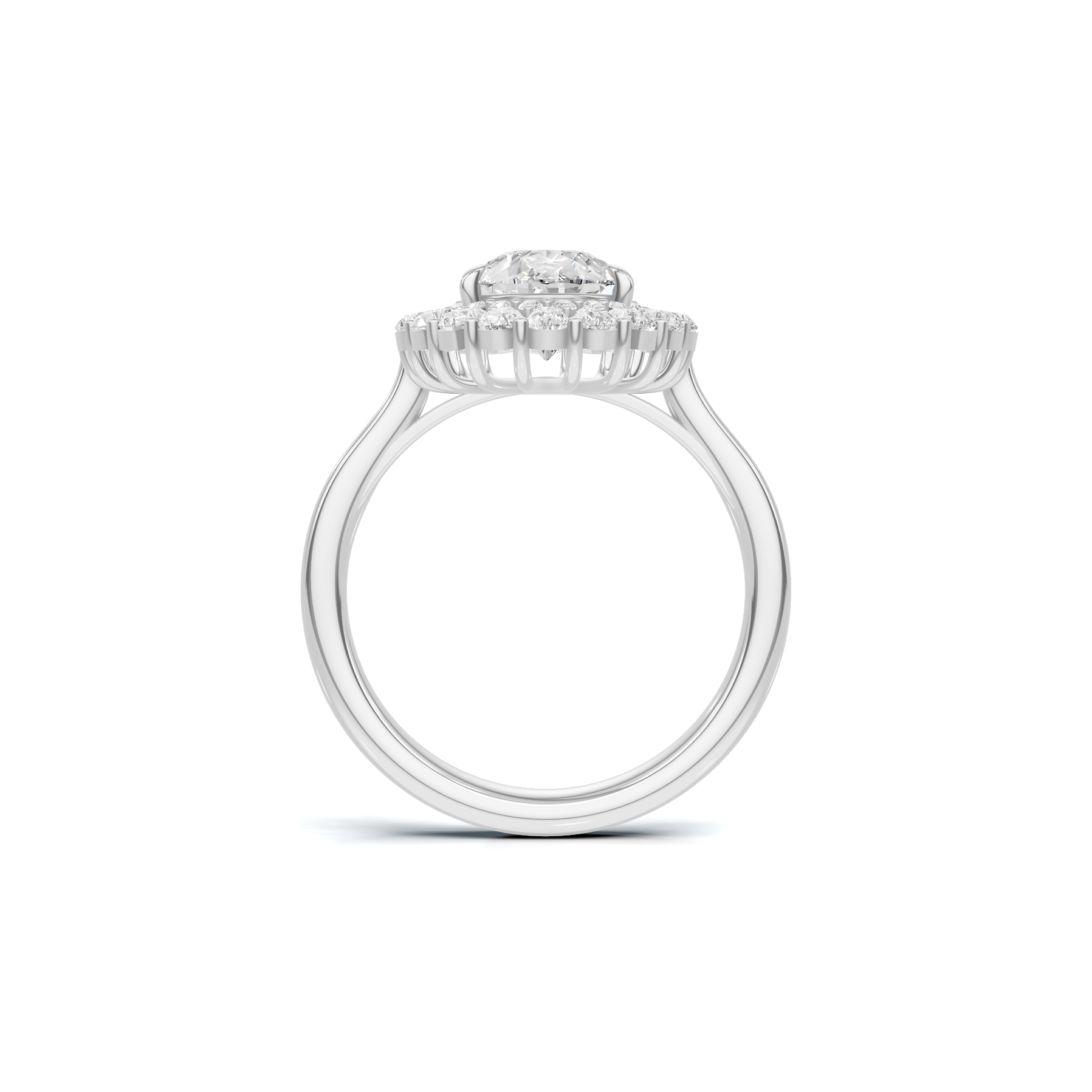 Teardrop Halo Ring