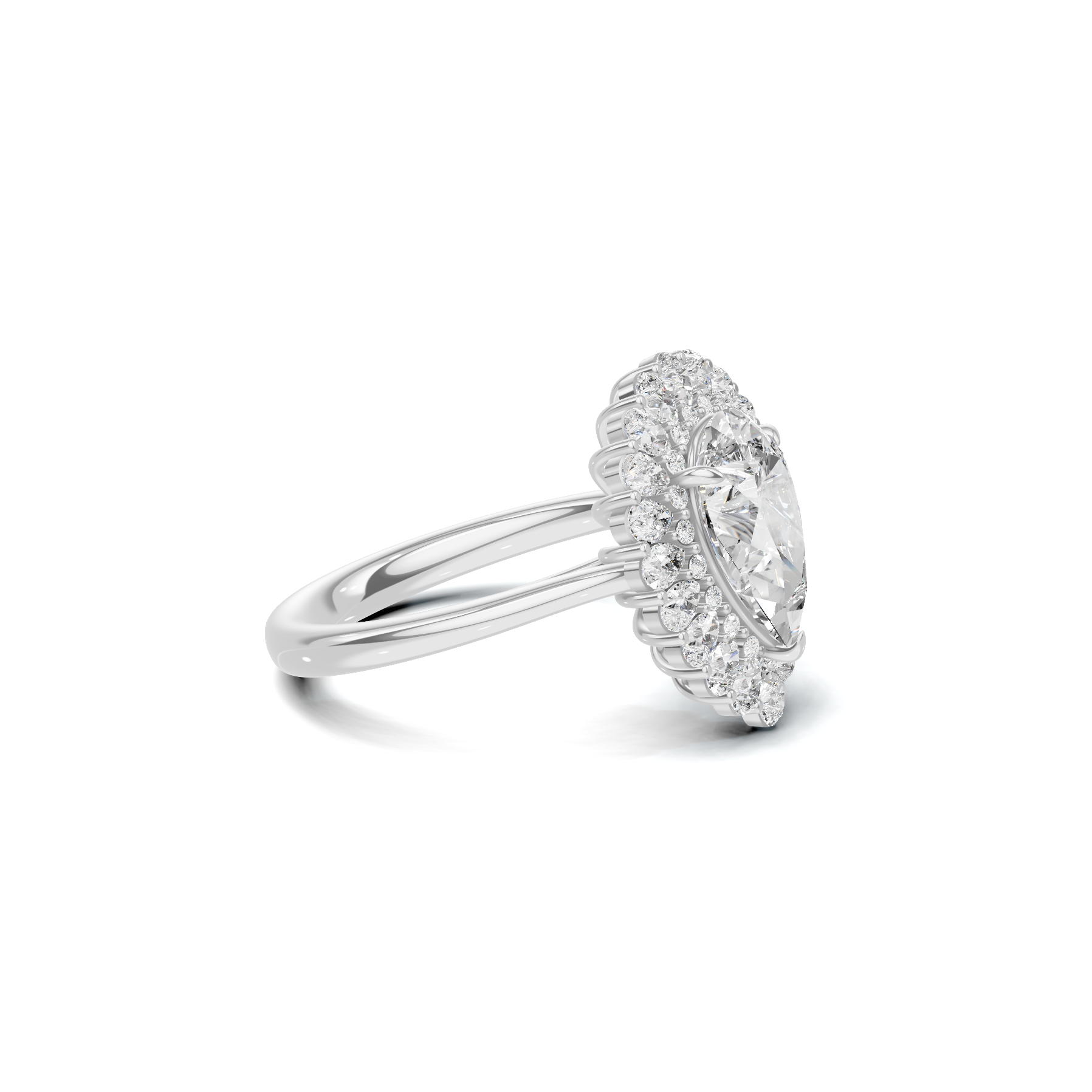 Teardrop Halo Ring