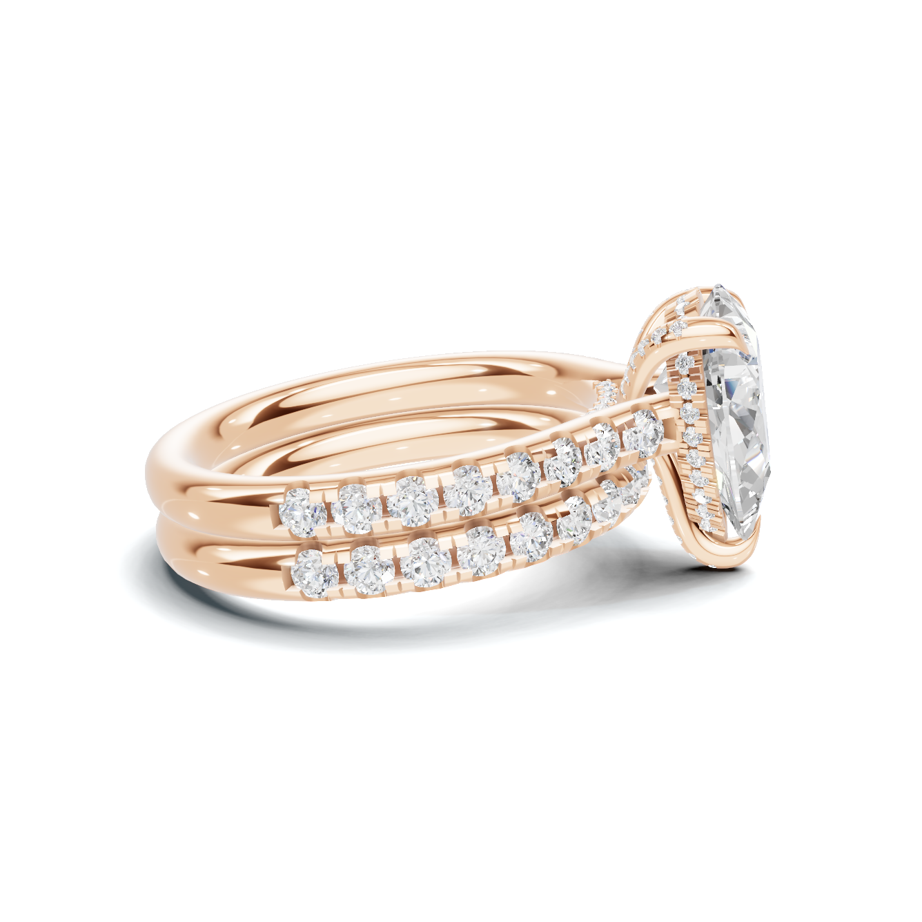 Teardrop Pave Bridal Ring