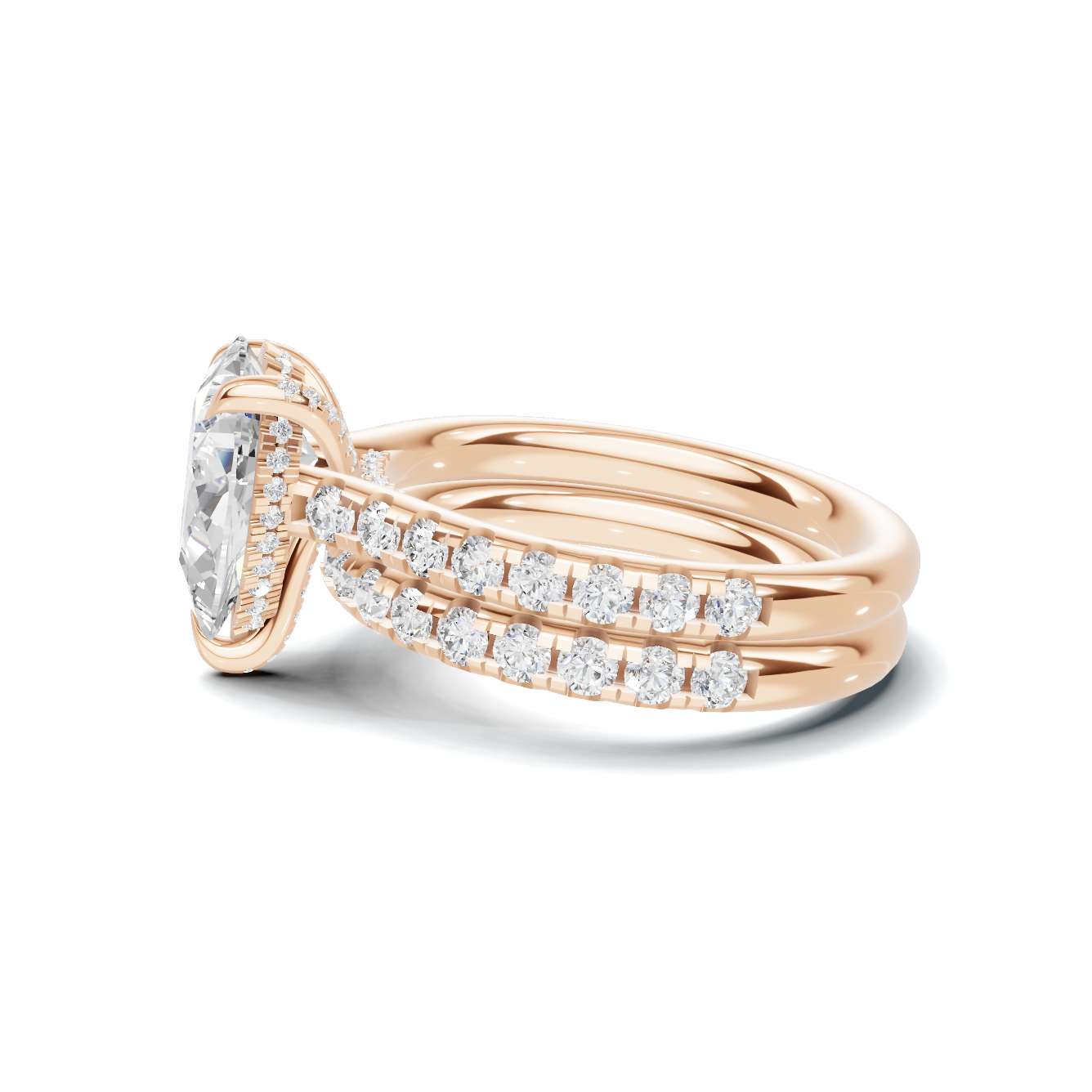 Teardrop Pave Bridal Ring