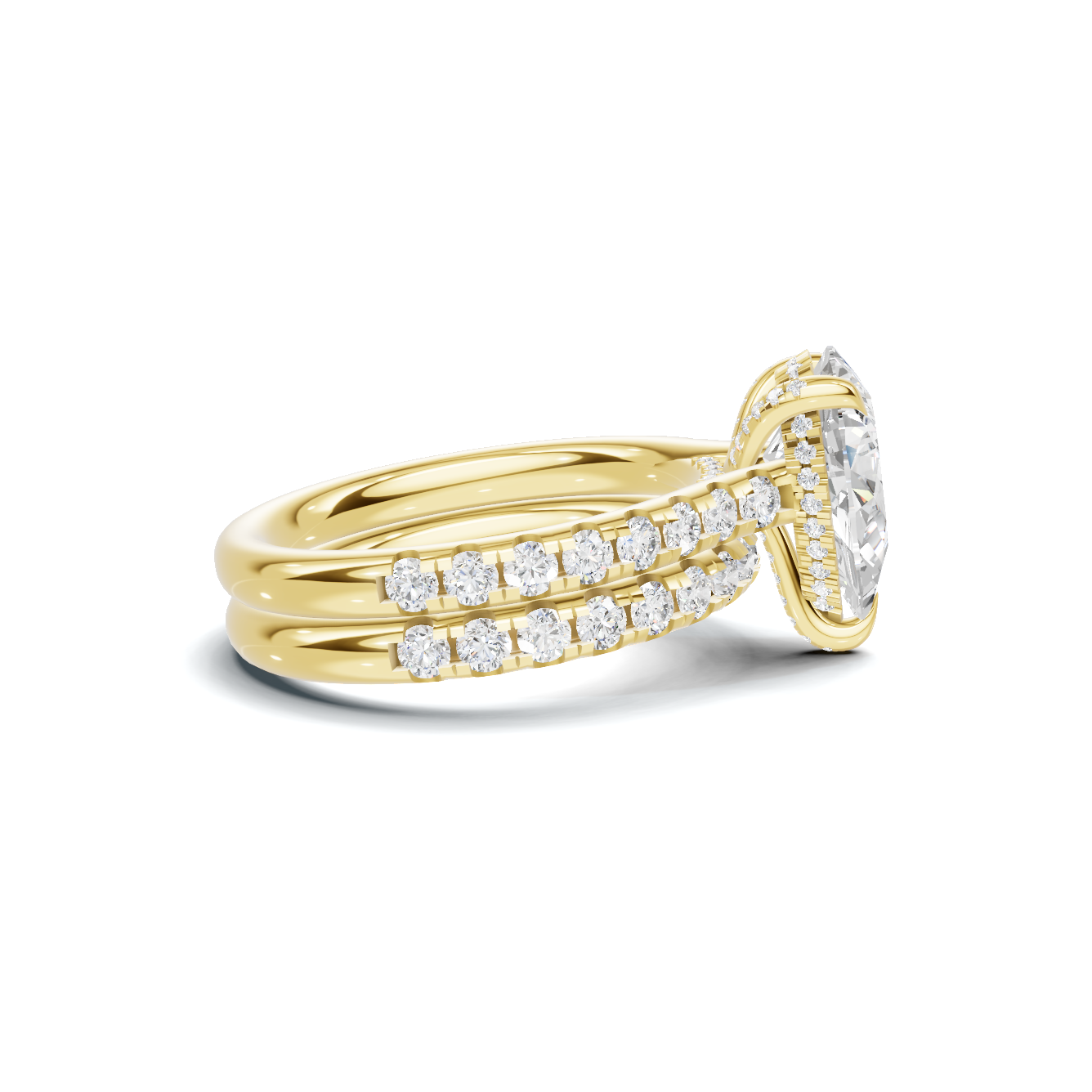 Teardrop Pave Bridal Ring