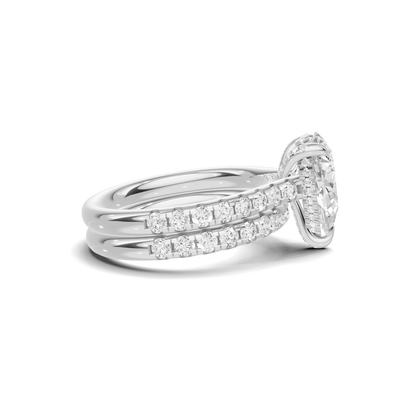 Teardrop Pave Bridal Ring