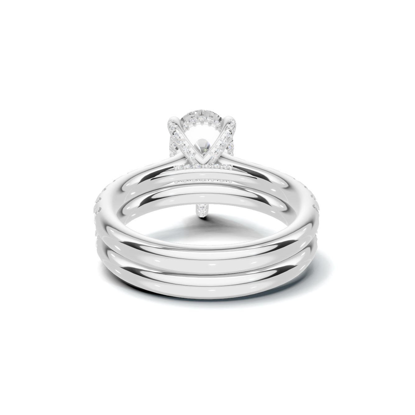 Teardrop Pave Bridal Ring