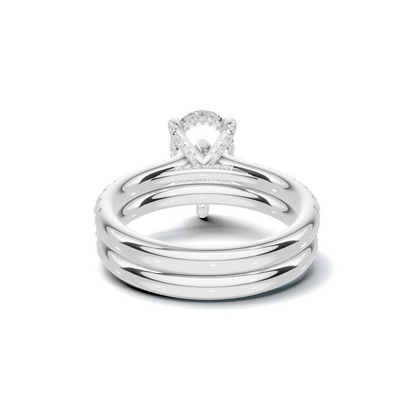 Teardrop Pave Bridal Ring