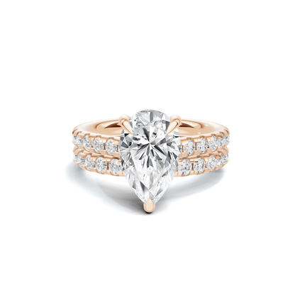 Teardrop Pave Bridal Ring