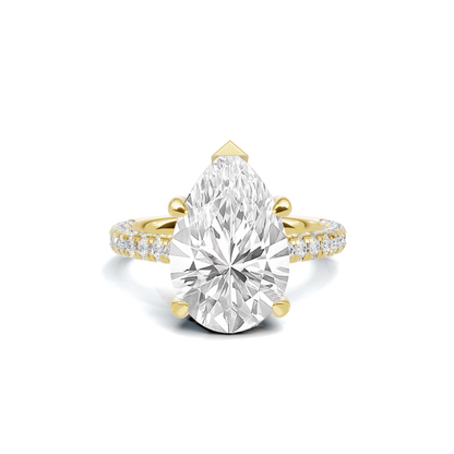 Teardrop Pave Engagement Ring