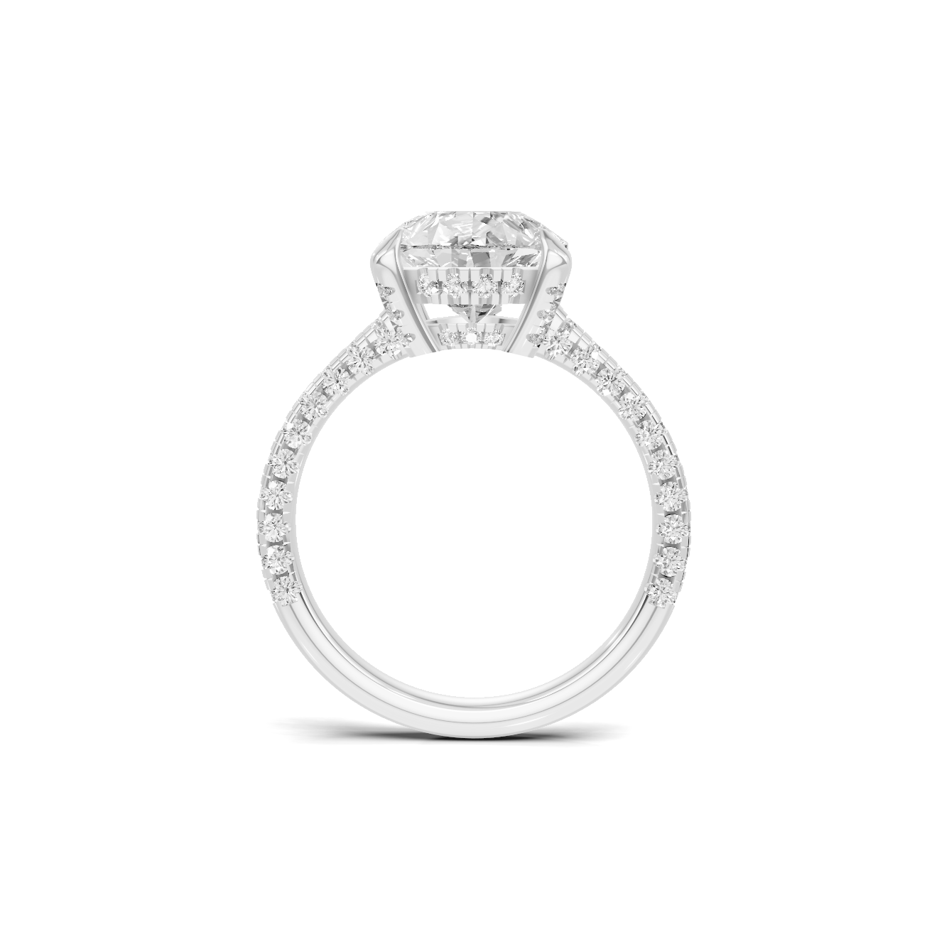 Teardrop Pave Engagement Ring