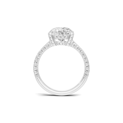 Teardrop Pave Engagement Ring