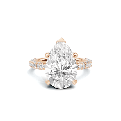 Teardrop Pave Engagement Ring